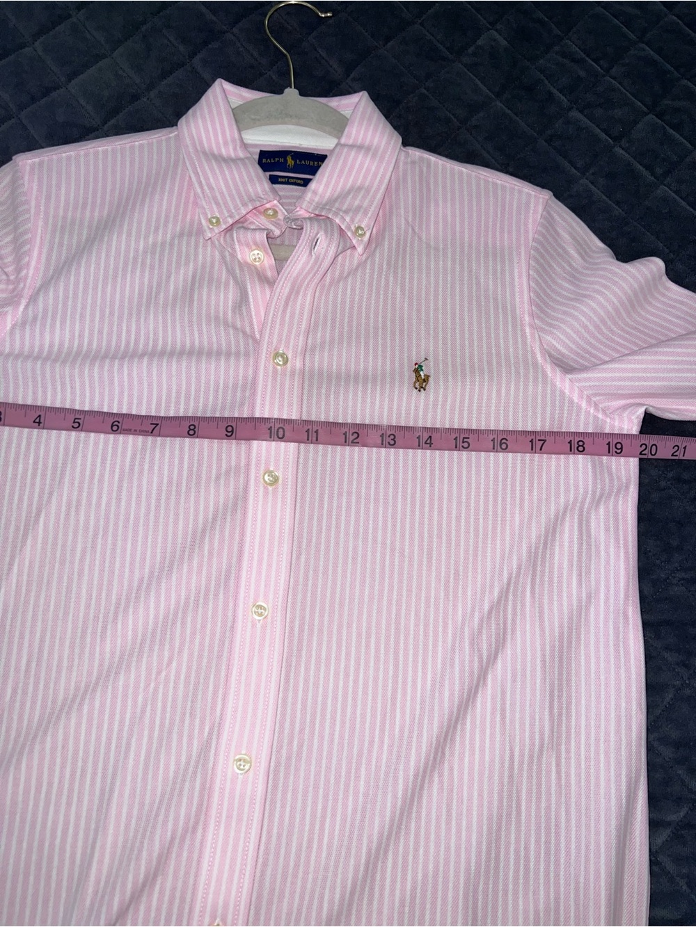 Polo Ralph Lauren Shirt Dress Women’s Medium Knit Oxford Button Down Striped BB - Picture 8 of 8